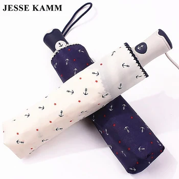

White Blue Auto Open Auto Close Strong High Fully Automatic Quality Windproof for Women Men Rain Umbrellas Fashion Kids Z601