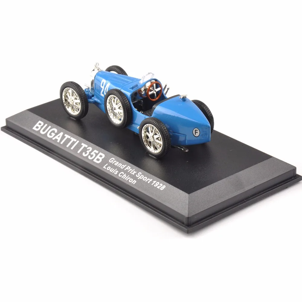 Diecast 1/43Blue Bugatti T35B Grand Prix Sport 1928 Louis Chiron Classic Car Cheap Kids Toys