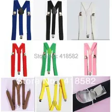 BD001-DHL 2.5x100 см 32 однотонные мужские чулок y-обратно Регулируемая клип на эластичные женские подтяжки