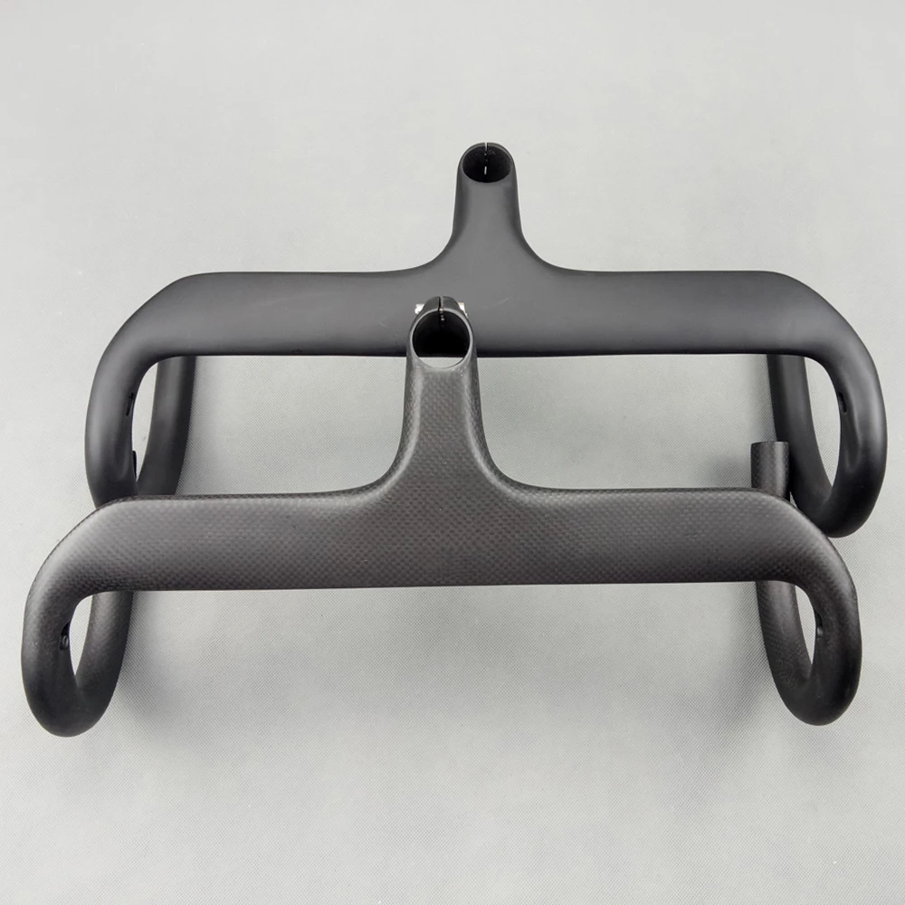 

New type KY Full Carbon Handlebar Road Bike 28.6mm 3k/Black 400/420/440MM Integrated Handlebars With Stem Bicycle Handlebar