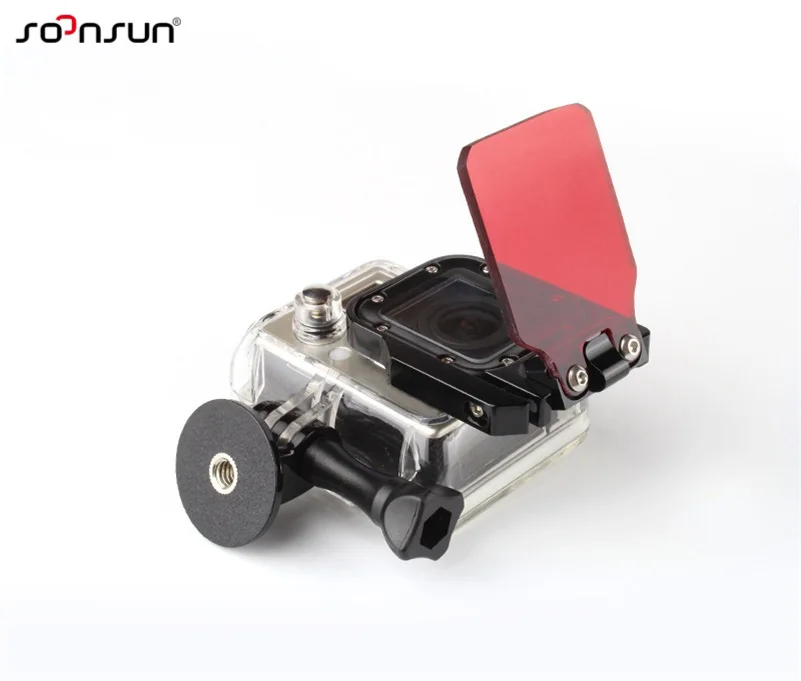SOONSUN красный подводный корпус Объективы для подводной съемки цветной фильтр GoPro