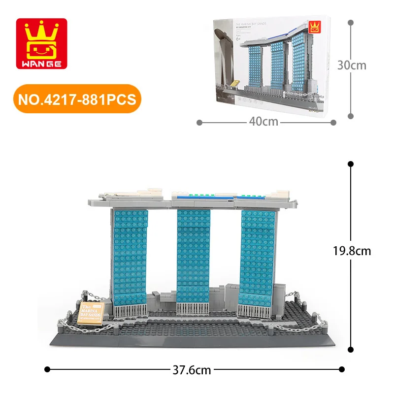WANGE всемирно известная архитектура строительные блоки Лондон Париж башня мост кирпичи развивающие игрушки для детей Подарки - Цвет: 4217 NO ORIGINAL BOX