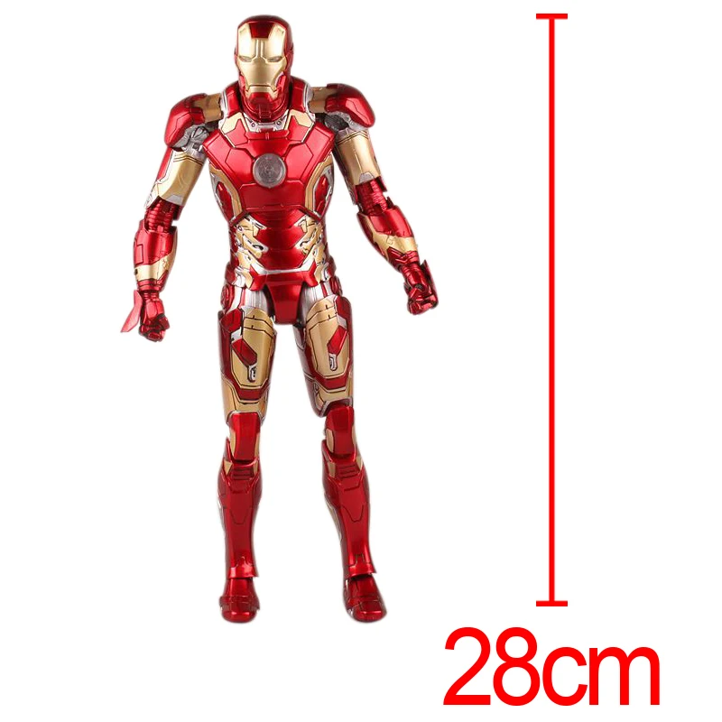 

C&F Iron Man Anime Action Figure Toys Super Hero Anthony Edward Stark Tony 28 CM PVC Figures Toys For Gifts