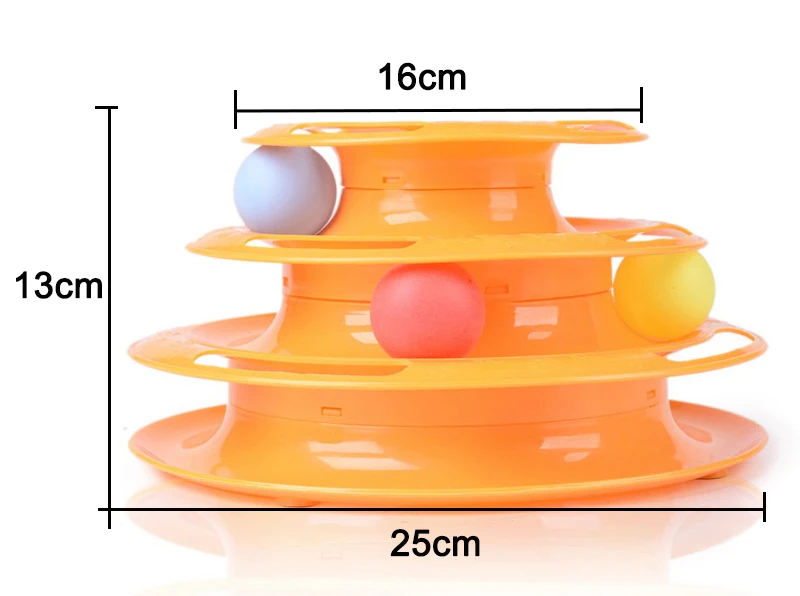 Crazy диск с шариком игрушка для кота 3 слоя интерактивный питомец проигрыватель аттракционов Тройная игра дисковая игрушка для котенка оранжевый/зеленый