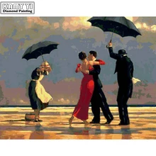 Полный квадратный алмаз 5D DIY Алмазная картина фото на заказ "в дождь" 3D вышивка крестиком Мозаика Декор