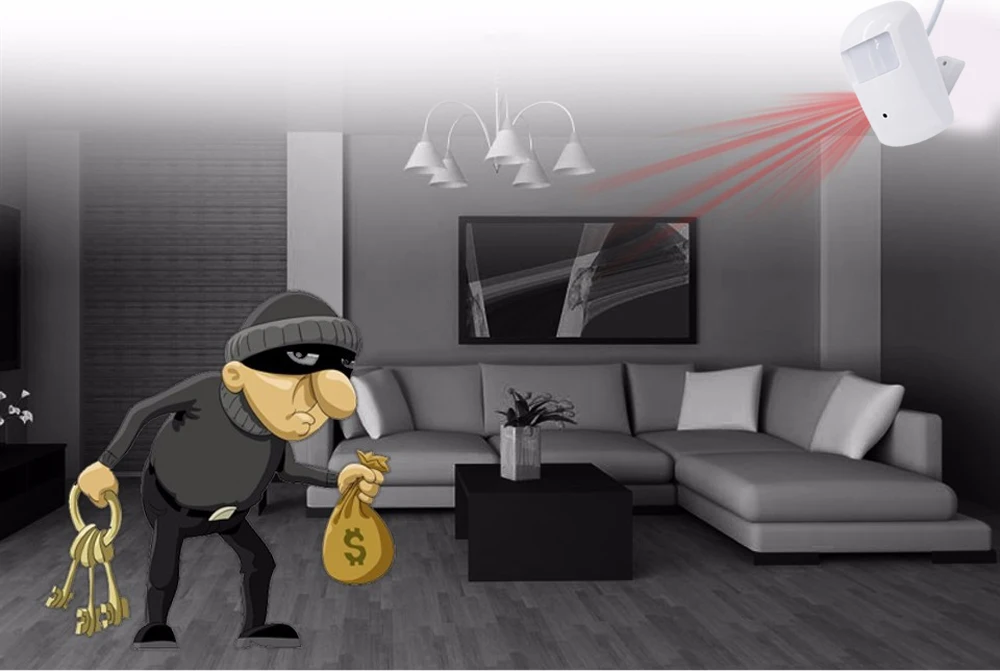 Camera mounted indoors with IR lighting active