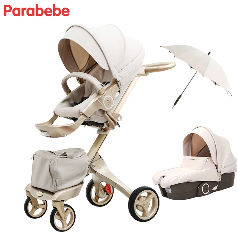 Luxury Baby Stroller 2 in 1 Baby Pram Pushchair Baby