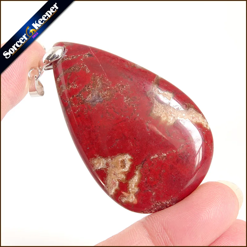 Natural Stone Red River Stone Bijoux Vintage Diy Beads Pendant Costume Jewellery Women Men's Charm Necklace with Gift Box YS409