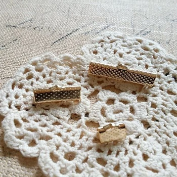 

10-16-20-30MM KC Gold (Rose Gold) Ribbon End Hooks Connectors Metal Final Clasps Jewelry Accessories & Findings