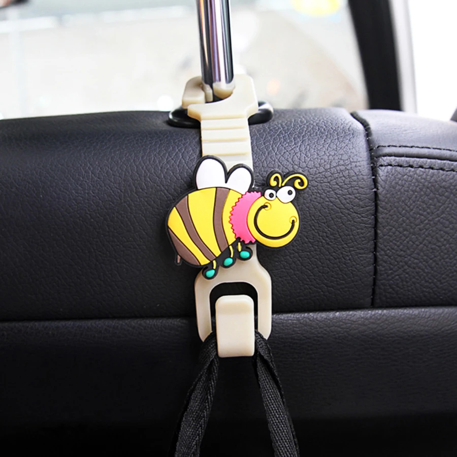

Car Seat Back Hooks Bags Hanger Holder Organizer Headrest Mount Storage Animal Cute Hooks Clips Interior Accessories For Audi
