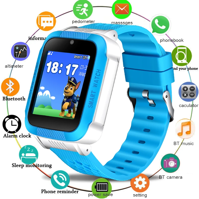 

Bangwei children smart watch LED color screen music support player Bluetooth connection support TF 2G SIM card call Digitalwatch