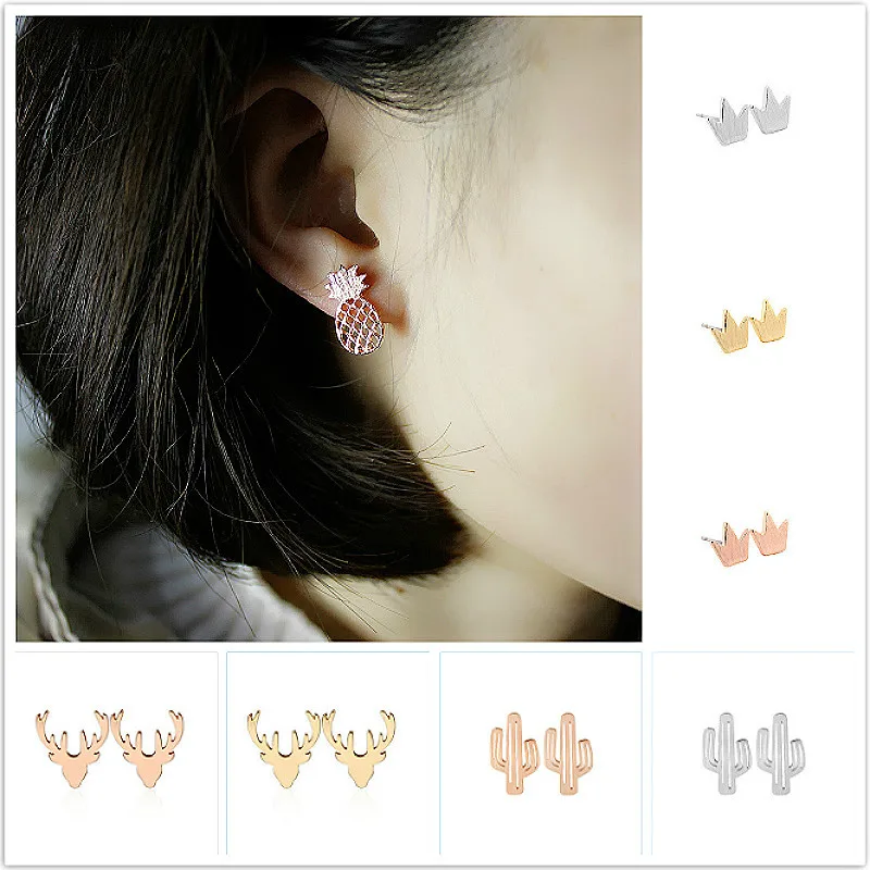 

2019 New Gold Silver Drop Dangle Earrings Metal Animal Women Jewelry