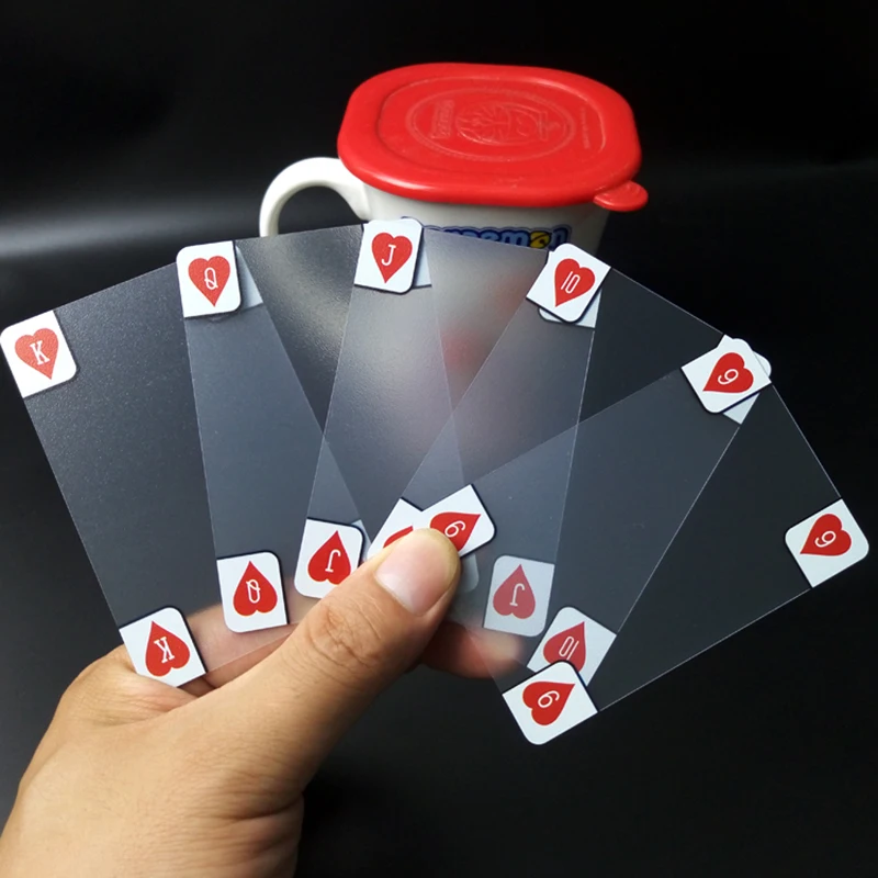 100 Self Design Creative Clear PVC Cards Special Poker Cards Advanced