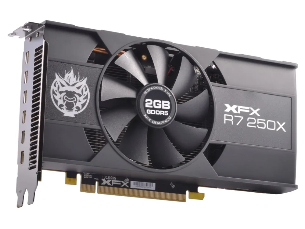  New Graphics card for XFX R7 250X 2G DDR5 128BIT original 6 DP ports Professional Six-screen multi-screen graphics screen 6 