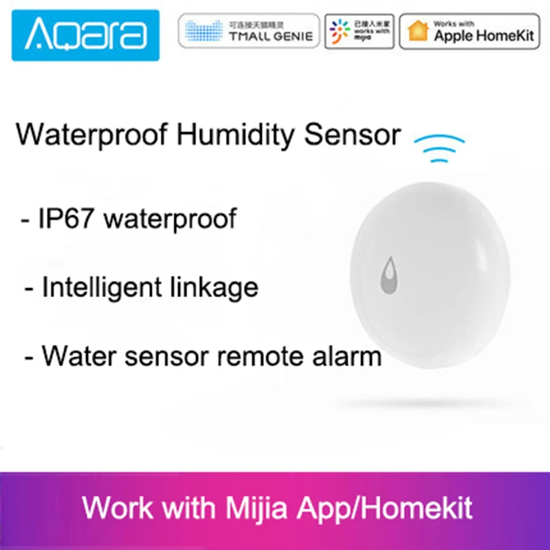 

Original Aqara IP67 Waterproof Humidity Sensor Smart Home Water Sensor Remote Alarm APP Control