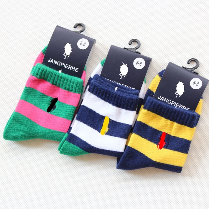 

2018 Spring Cotton Girls Socks 6 pairs/lot 3-12T Kids Socks Leisure Color Bar Baby Boys Socks For Children Autumn High Quality