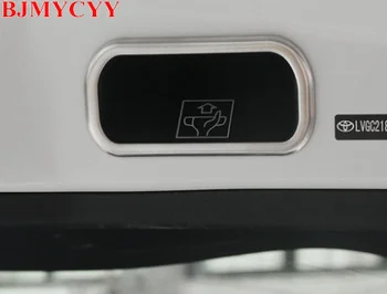

BJMYCYY Stainless Steel Interior Accessories Car Rear Tailgate Door Rear Trunk Switch Frame Trim For Toyota C-HR CHR 2016 17 18