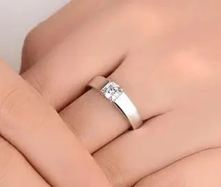 Романтические кольца для пар с прозрачными блестящими кристаллами, обручальные вечерние кольца, модные 925 пробы серебряные ювелирные изделия - Цвет камня: Белый