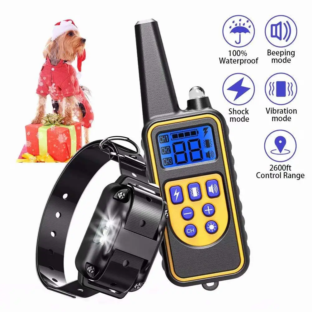 

rechargeable waterproof remote control 800m dog training equipment clicker pet dog trainer dog dropshipping 2018