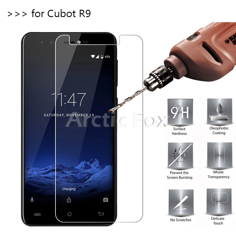 10 Pcs/Lot Premium Tempered Glass For Cubot R9 MT6580 5.0 inch Screen Protector Toughened protective film | Мобильные телефоны и
