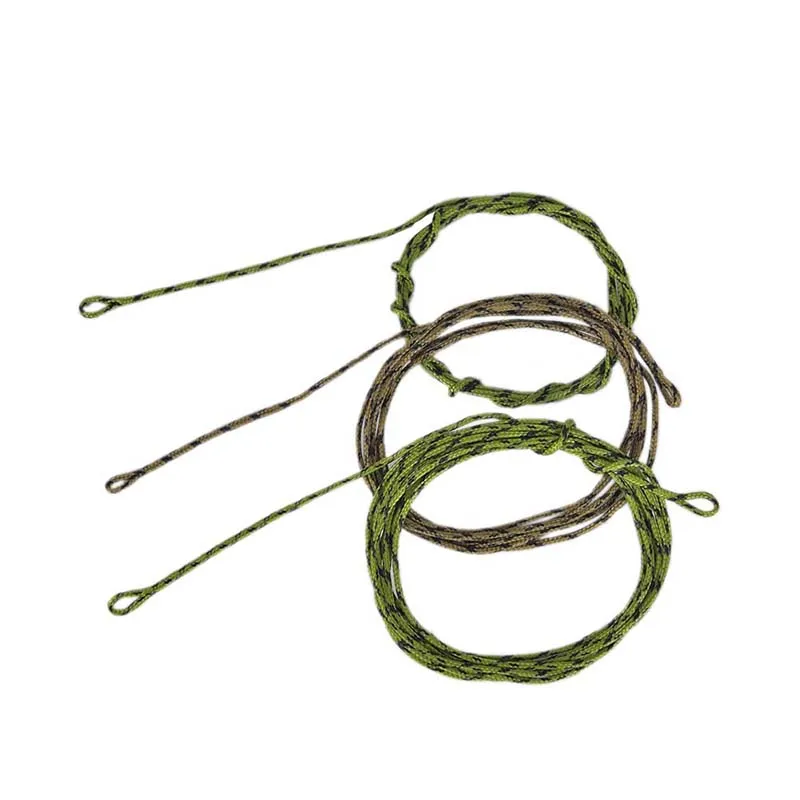 1pc 45LB Carp Fishing Line Ready Tied Lead Core Leaders Camo Green Leadcore PE Braided Line 61cm/91cm/121cm