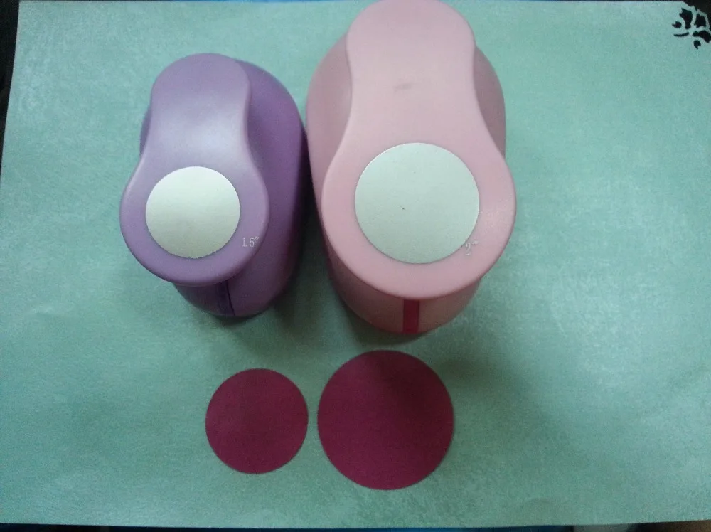 2pcs(5.0cm,3.8cm) circle shape craft punch set Punch Craft Scrapbooking