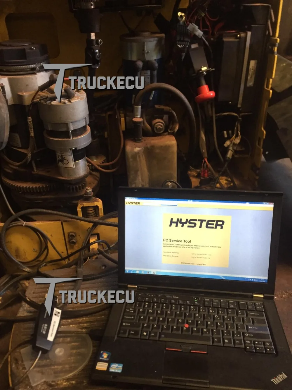T420 ноутбук+ Hyster Yale вилочный погрузчик диагностический комплект Yale инструмент для обслуживания ПК Ifak CAN USB кабель Hyster Yale lift trucks диагностический