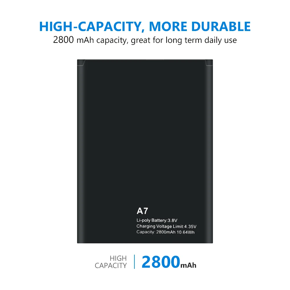 Новая запасная батарея для Blackview A7 2800mAh резервный литий полимерный аккумулятор Pro
