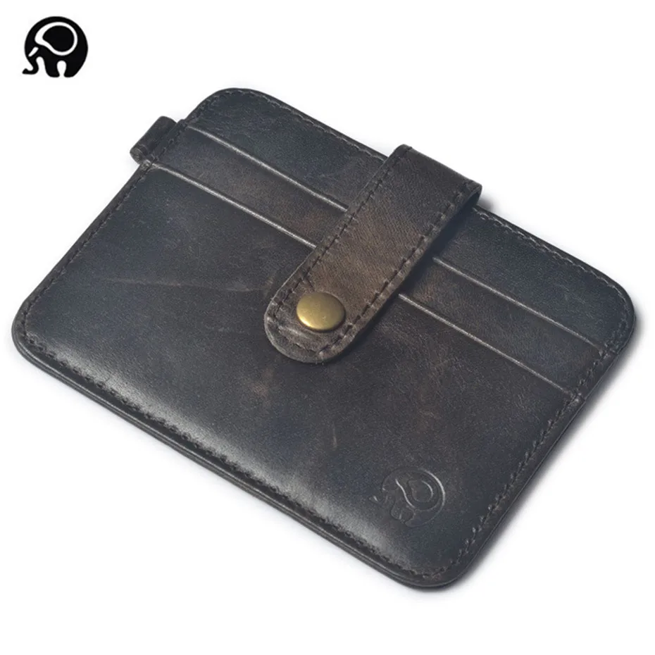 Slim leather multi-card-bit pack bag men Wallet Creadit Card Holder bank cardholder leather cow pickup package bus card holder