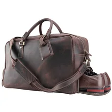 Мужская Дорожная сумка из натуральной кожи большой емкости модная повседневная сумка-тоут сумочки из натуральной кожи винтажные Кожаные Дорожные большие сумки