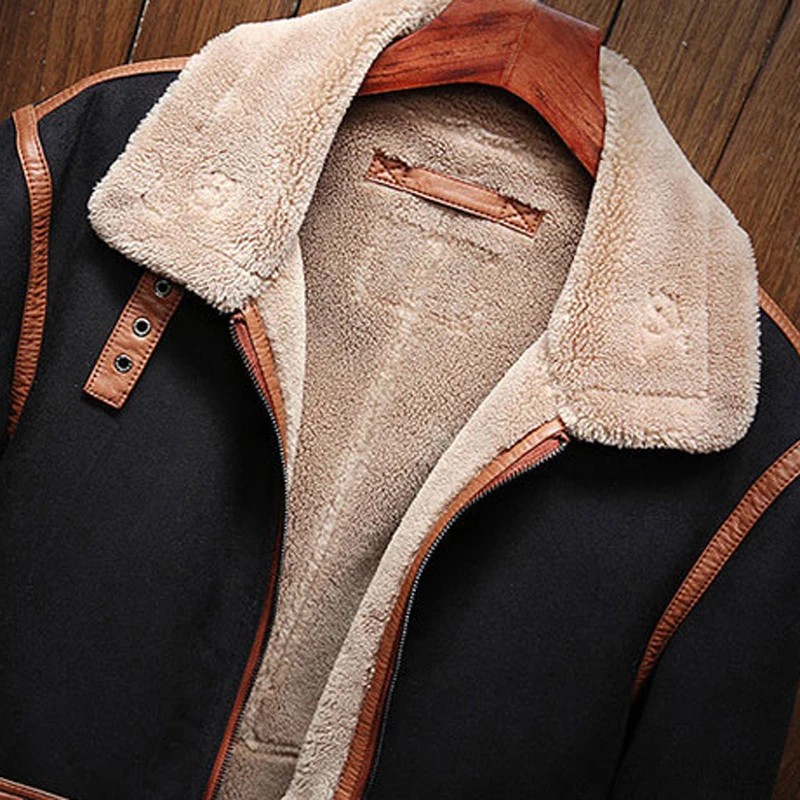 Осенне-зимняя мужская кожаная куртка из искусственного меха, пальто размера плюс 5XL, мужские пальто из искусственного меха, автомобильные пальто из бархата A173