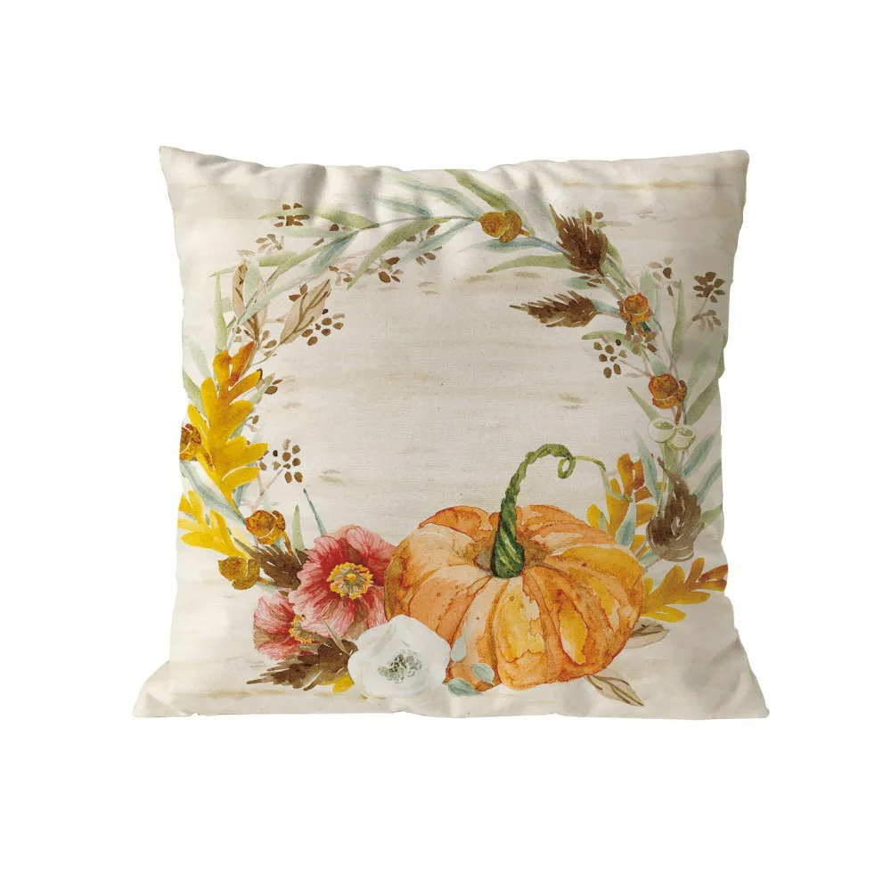 

Halloween Pillow Case Pumpkin Cushion Cover Square Pillow Case Thanksgiving Day Decor Decorative Pillows Cover