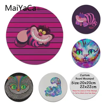 

MaiYaCa Custom Skin Cheshire Cat Customized laptop Gaming mouse pad Round Mouse Pad PC Computer Mat