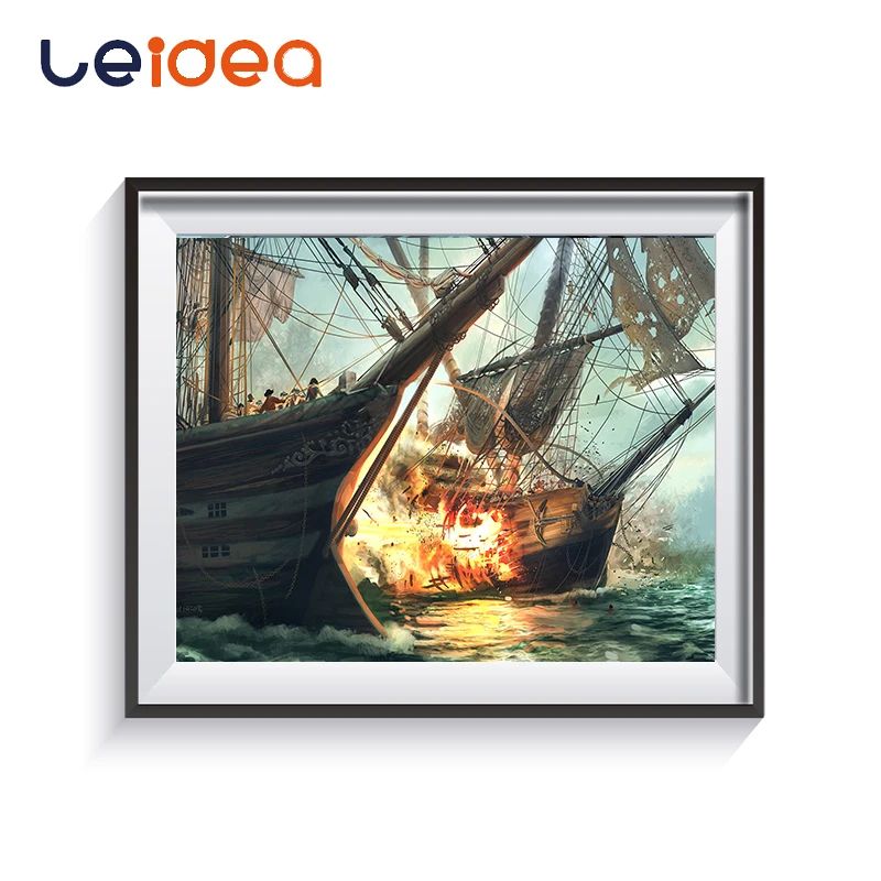 

"Anime Sailboat" Digital Paint Acrylic Paints Kit Oil Painting Coloring By Numbers Vintage Home Decor Wall Art Pictures