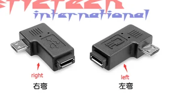 

by dhl or ems 500pcs Right Left Angle Micro USB Male 90 Degree USB Male to Micro Female Plug Adapters Hot Worldwdie