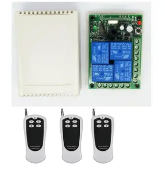 

hot DC12V 4CH RF Wireless Remote Control System teleswitch module transmitter receiver universal gate remote control 433 M/315