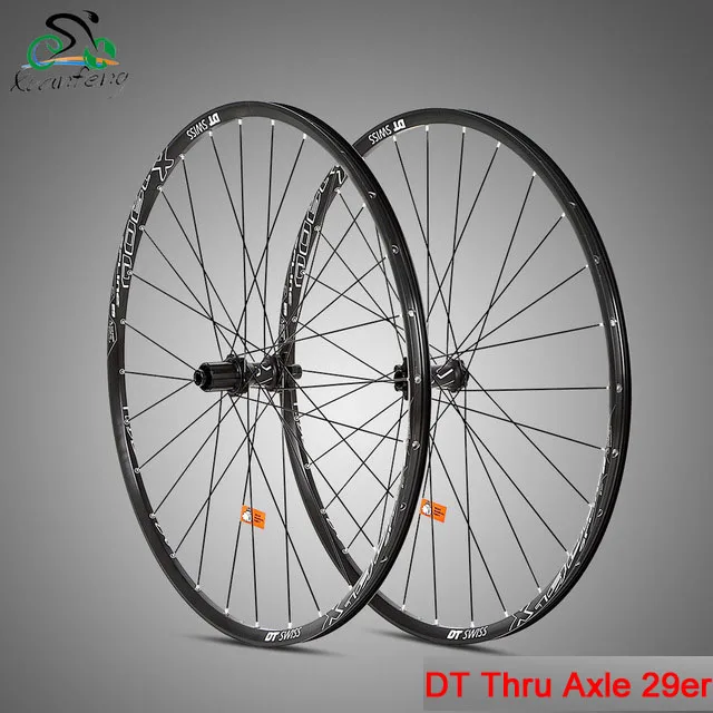 DT-X1900spline горный велосипед 29er Wheelset Thru Axle прямой-Pull 28 отверстие из нержавеющей стали