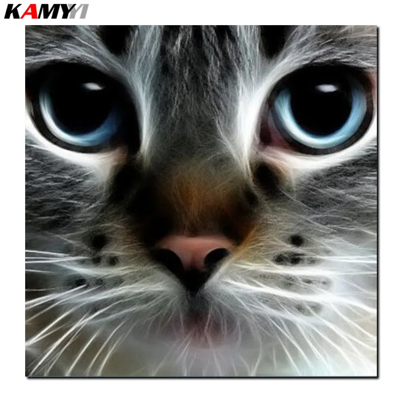 

5D Diy diamond painting cross stitch blue eyes cat Full Square Diamond embroidery Needlework Rhinestone Mosaic decor B622