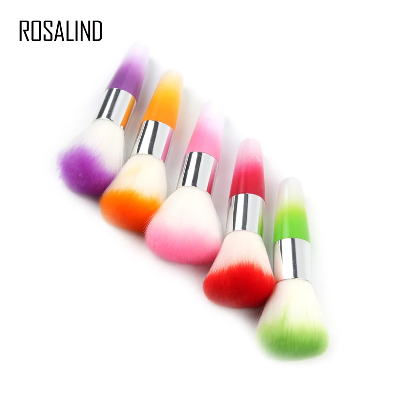 Цветные инструменты для ногтей ROSALIND щетка удаления пыли порошок акриловых