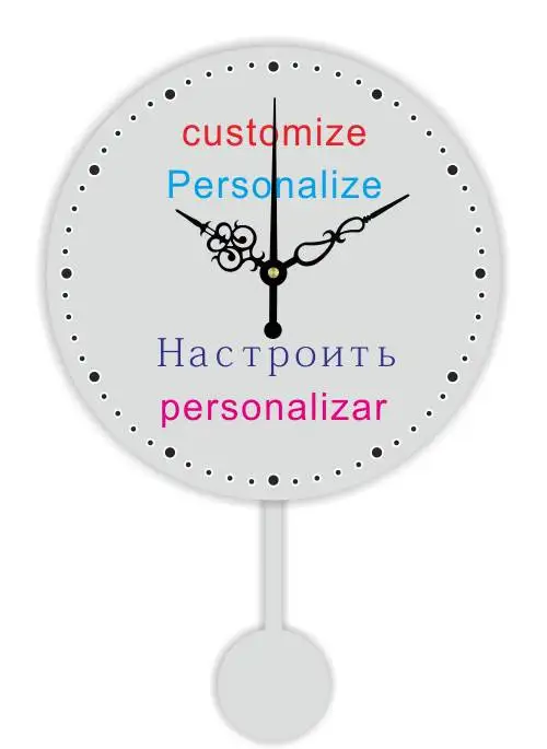 Настраивайте свои собственные настенные часы бесплатно с абсолютно бесшумными 12888 квартами, часы с механизмом, высокое качество, сделанные на заказ часы для домашнего декора - Цвет: style 4