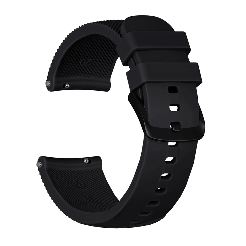 Силиконовый ремешок для смарт-часов Garmin Vivoactive 3 Band Vivomove HR ремешок для часов Garmin Forerunner 645 для Huami GTS 20 мм - Цвет: black