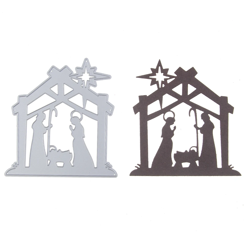 

Jesus nativity scene metal die cutting create decoration Embossing Scrapbooking Steel Craft Dies cuts Stamps paper Cards Stencil