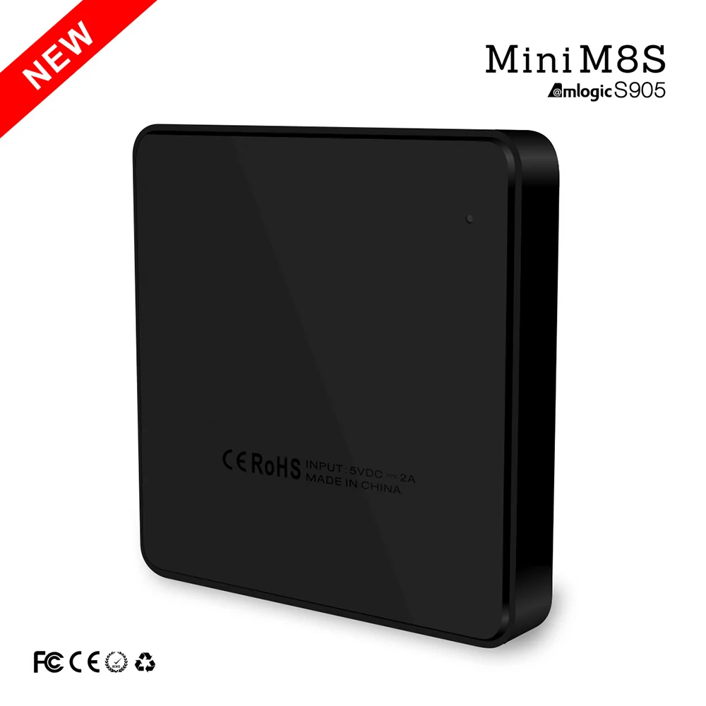 Мини M8S Android tv Box M8S четырехъядерный ТВ приставка 64 бит 100M LAN 2,4G Wi-Fi Bluetooth 4K 2 ГБ+ 8 Гб 64 бит ARM wifi медиаплеер - Цвет: Smart TV Box