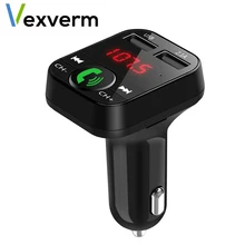 Vexverm Auto Wireless Bluetooth FM Transmitter Car Kit Handsfree FM Transmitter LCD MP3 Player USB Charger