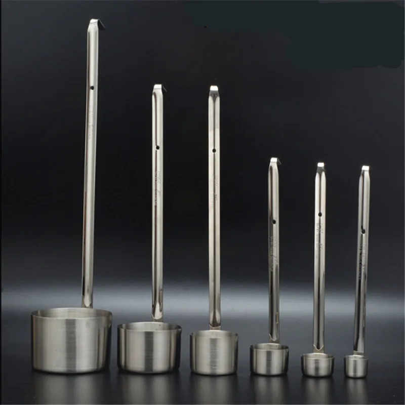 

304 Stainless Steel Wine Measuring Cup Kitchen Bar Measuring Tools Sets For Sauce Oil Coffee Beer Scoop Ladle Spoon with Hook