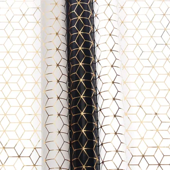 

10pcs/lot 50*70cm Geometric Golden Paper Flower Wrapping Paper Gift Box Wrapping Paper Gift Packaging