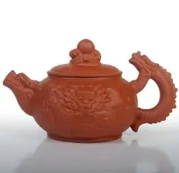 Настоящий чайник Исин, чайный горшок 360 мл, емкость дракона, Фиолетовый Глиняный чайный набор, чайник кунг-фу, китайский чайный сервиз - Цвет: Светло-серый