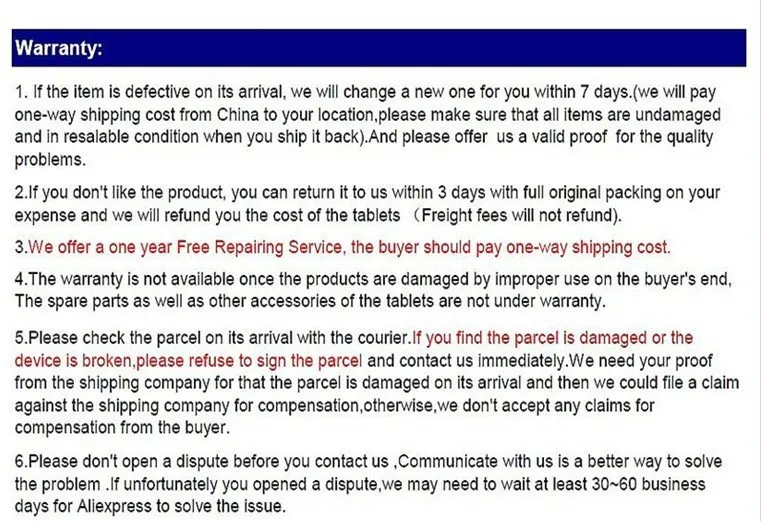 warranty