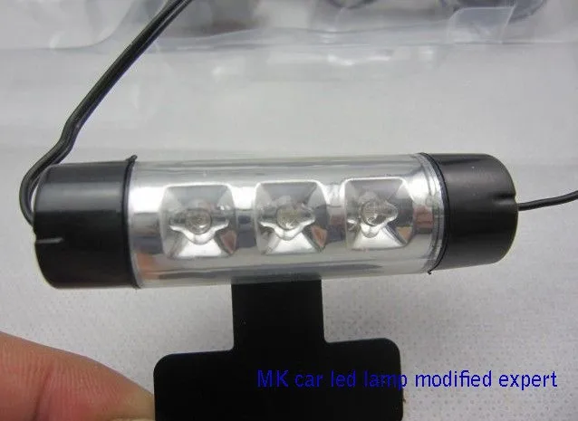 

Fashion 4x 3LED Blue Car Charge interior light 4in1 12V Glow Decorative Atmosphere Lamp Drop Shipping 2658