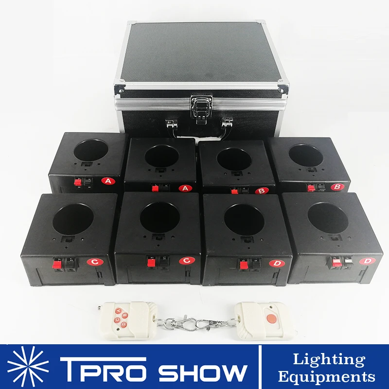 Fireworks Cold Spark Wireless Receiver 8 Cues Wedding Pyrotechnics Machine Remote Stage Fire System 1 Case DHL/TNT/UPS Shipping